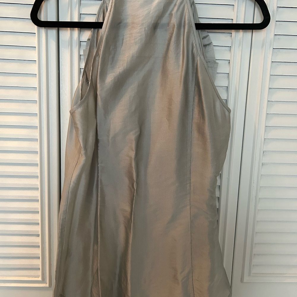 Armani Exchange Silver Ruffled Button Down Blouse - image 4